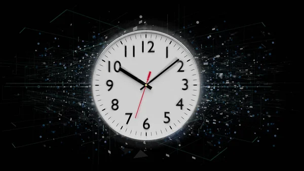 Vue Minuteur Horloge Isolé Sur Arrière Plan Rendu — Photo