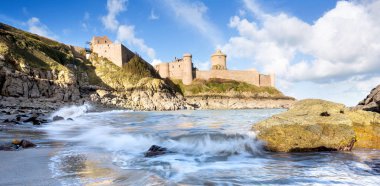 View of Fort La Latte in Britanny, France clipart