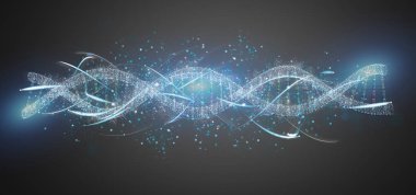 Görünümü bir 3D render bir arka plan üzerinde izole Dna 