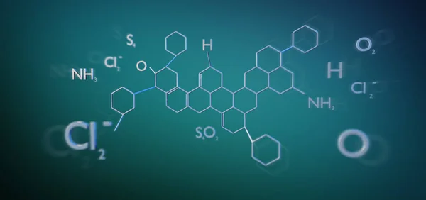 Вид Трехмерной Структуры Молекулы Рендеринга Изолированной Фоне — стоковое фото