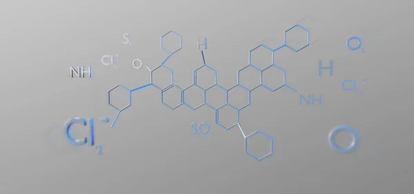 View Rendering Molecule Structure Isolated Background — Stock Photo, Image