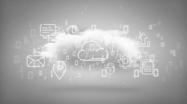 Çoklu ortam simgesini 3B oluşturmayı bulutu görünümünü