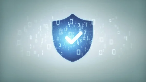 Ansicht Eines Shield Web Security Konzepts Auf Einem Hintergrund Rendering — Stockfoto