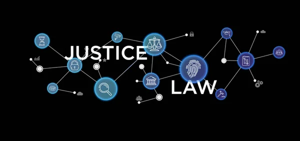 View Cloud Ofjustice Law Icon Bubble Data Rendering — Stock Photo, Image