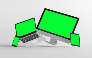 Gölge bir zemin üzerine izole bir cihazlar görünümü kadar alay