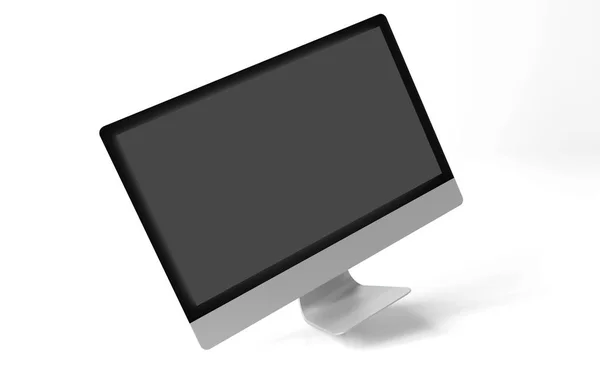 View Mock Computer Isolated Background Shadow — Stock Photo, Image
