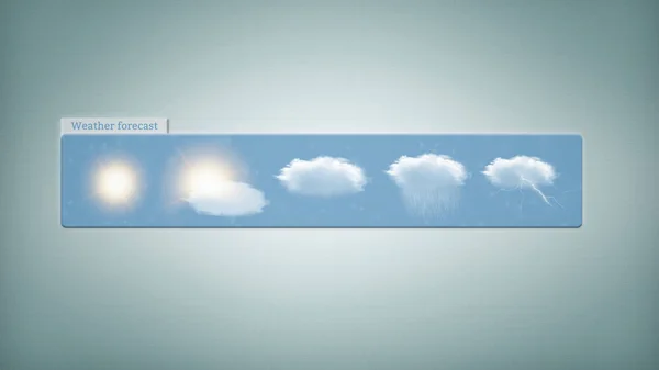 View of a Weather Forecast widget isolated on a background