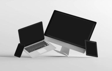 Gölge bir zemin üzerine izole bir cihazlar görünümü kadar alay