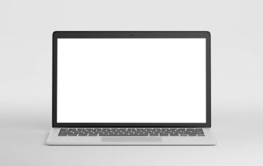 Gölge bir zemin üzerine izole bir bilgisayarın alay et