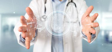 Doktor bir dijital parmak izi tanımlama ve ikili c holding