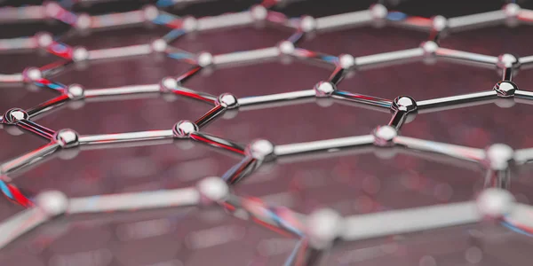 Molekulare Struktur der Graphen-Nanotechnologie auf einem Hintergrund - 3 — Stockfoto