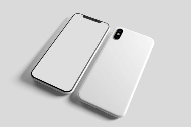 Smartphone ekran ve dava Mockup - 3d render