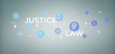 Adalet ve hukuk simgesi kabarcık veri 3d render ile bulut