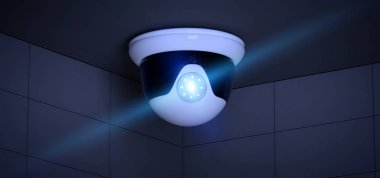 Güvenlik Cctv kamera sistemi - 3d render