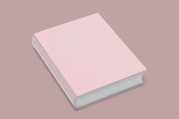 Mock up de um livro em um fundo de cor - renderização 3d — Fotografia de Stock