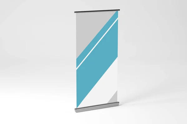 Rollup Ad Banner burla - 3d renderizado — Foto de Stock