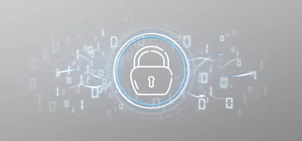 Security padlock wheel icon with multimedia and social media ico — Stock Photo, Image