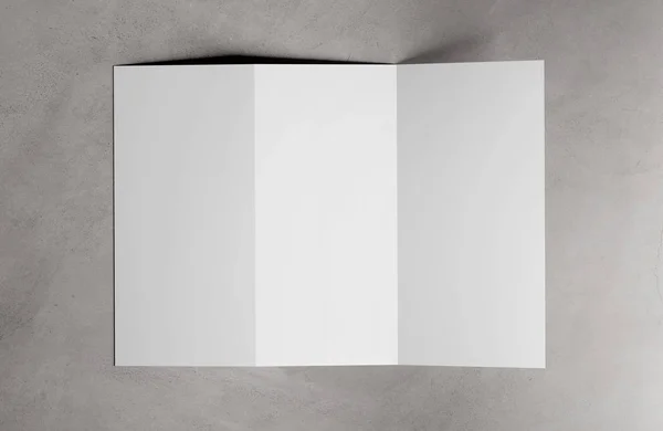 Trifold broszury makiety 3d renderowania — Zdjęcie stockowe