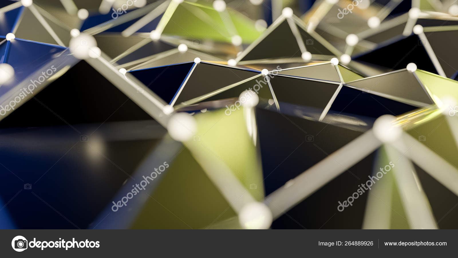 Abstract connection structure with connecting dots and lines - 3 ...