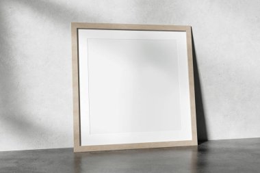Bir oda - 3d render yere kadar sahte çerçeve