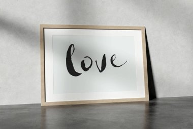 Bir oda - 3d render yere kadar sahte çerçeve