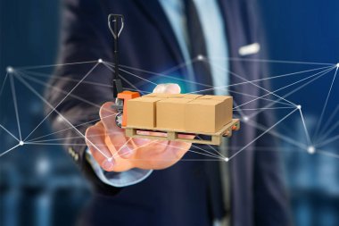 Transpalet ve ağ bağlantı sistemi - 3d re ile carboxes