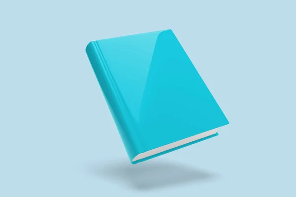 Fingere di un libro galleggiante su uno sfondo a colori - rendering 3d — Foto Stock