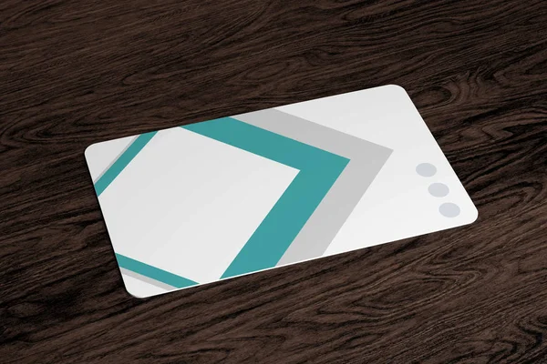 Mock up of a rounded corner card - 3d rendering — Stock Photo, Image