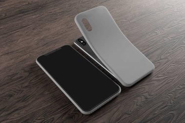 Smartphone ekran ve dava Mockup - 3d render
