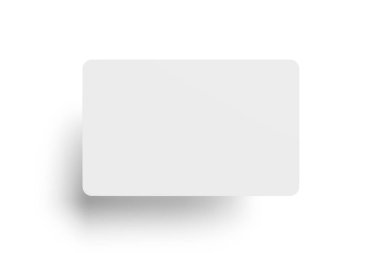 Bir yuvarlak köşe kart - 3d render alay