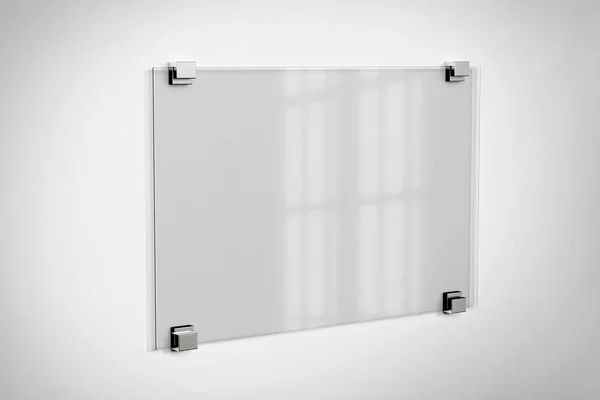 Mock up of a plate glass sign — Stock Photo, Image