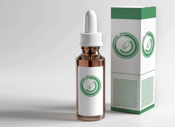 Pharmaceutical Packaging Mockup - 3d rendering
