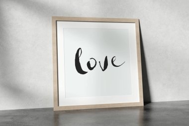 Bir oda - 3d render yere kadar sahte çerçeve