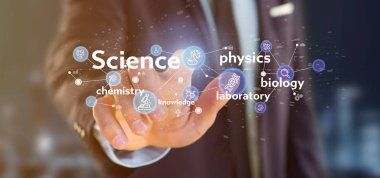 İşadamı Holding bilim simgeler ve başlık 