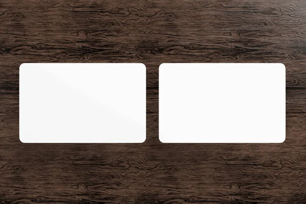 Mintája fel egy lekerekített sarok kártya 3d rendering — Stock Fotó