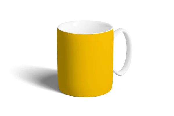 Burla de una taza de cerámica sobre un fondo blanco — Foto de Stock