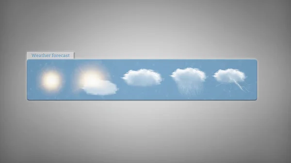 Weather Forecast widget isolated on a background