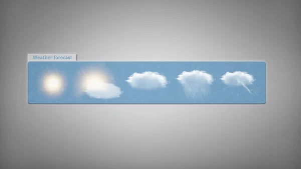 Πρόγνωση καιρού widget απομονώνεται σε ένα φόντο — Φωτογραφία Αρχείου