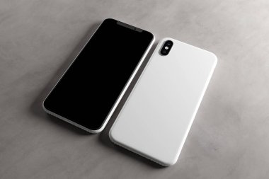 Smartphone ekran ve dava Mockup - 3d render