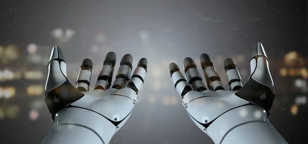 View of a Robot Hand Cyborg - 3d rendering