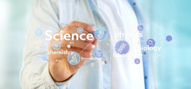 İşadamı Holding bilim simgeler ve başlık 