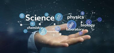 İşadamı Holding bilim simgeler ve başlık 