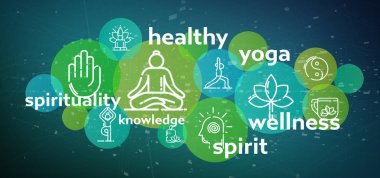 Renk arka planda bilinçli kafa simgesi