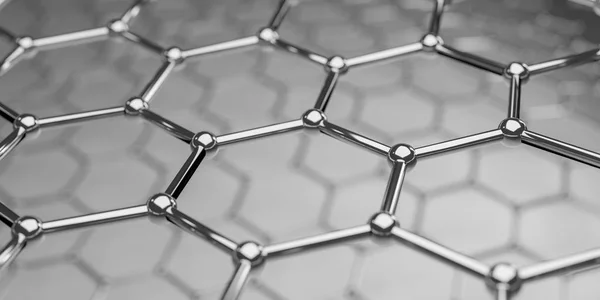 Graphene molekulární nano technologie konstrukce na pozadí - 3 — Stock fotografie