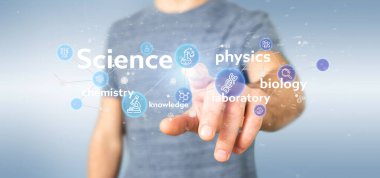 İşadamı Holding bilim simgeler ve başlık 