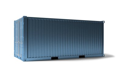 Bir kapsayıcı üzerinde bir dock - 3d render kadar alay