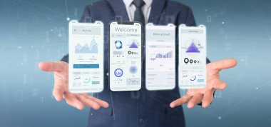 Akıllı telefonda uygulama arabirimi UI-3D Rendering