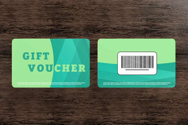 Burla de una tarjeta de regalo voucher -3d renderizado —  Fotos de Stock