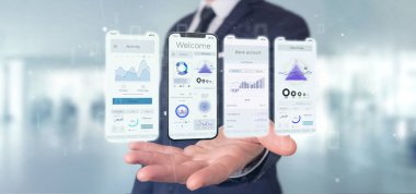 Akıllı telefonda uygulama arabirimi UI-3D Rendering