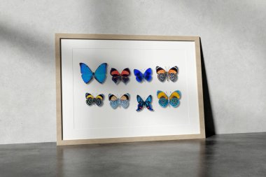 Bir oda - 3d render yere kadar sahte çerçeve